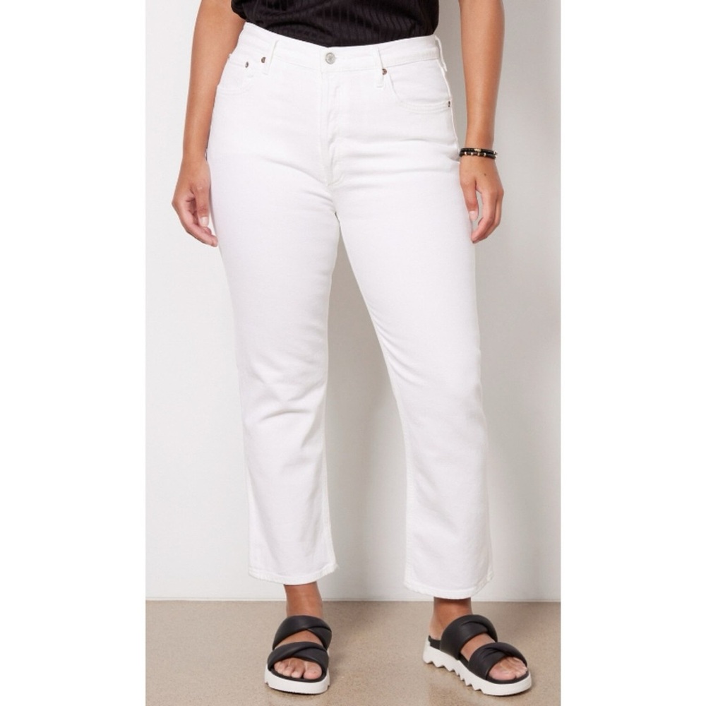 Agolde Riley High Rise Straight‎ Crop Jeans (Whip)